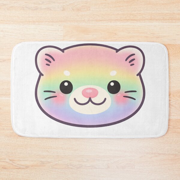Item preview, Rainbow Pastel Kawaii Otter Face designed and sold by Owcomm.