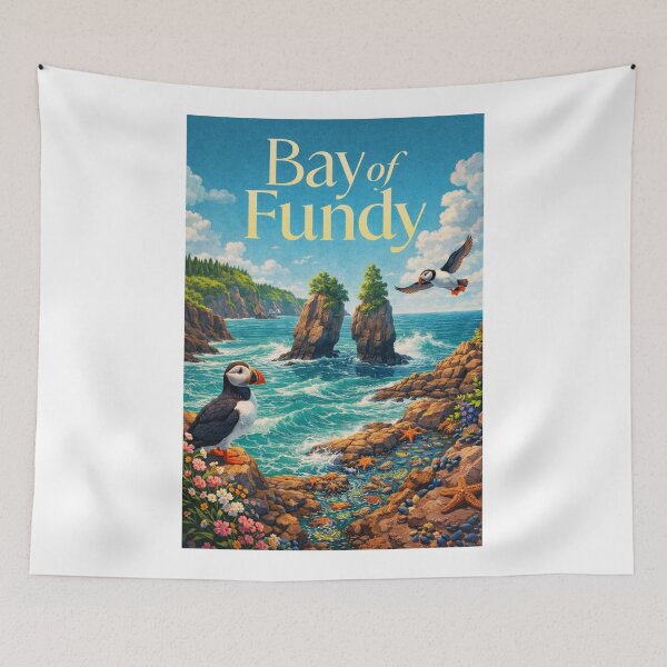 Item preview, Bay of Fundy Nova Scotia Hopewell Rocks Grand Manan Tidal Coast Frontier designed and sold by Aryabek.