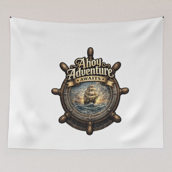 Item preview, Vintage Sailing Ship – Nautical Ocean Adventure Design designed and sold by Aimetoi.
