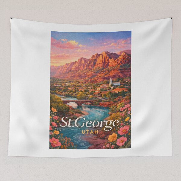 Item preview, St George Utah Zion Snow Canyon Red Cliffs Desert Canyon Gateway designed and sold by Aryabek.
