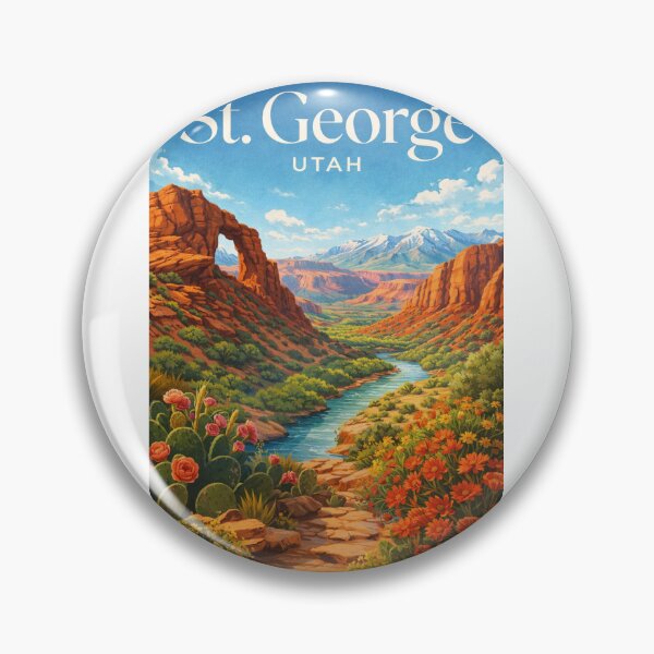 Item preview, St George Utah Red Cliffs Zion Virgin River Canyon Country Escape designed and sold by Aryabek.