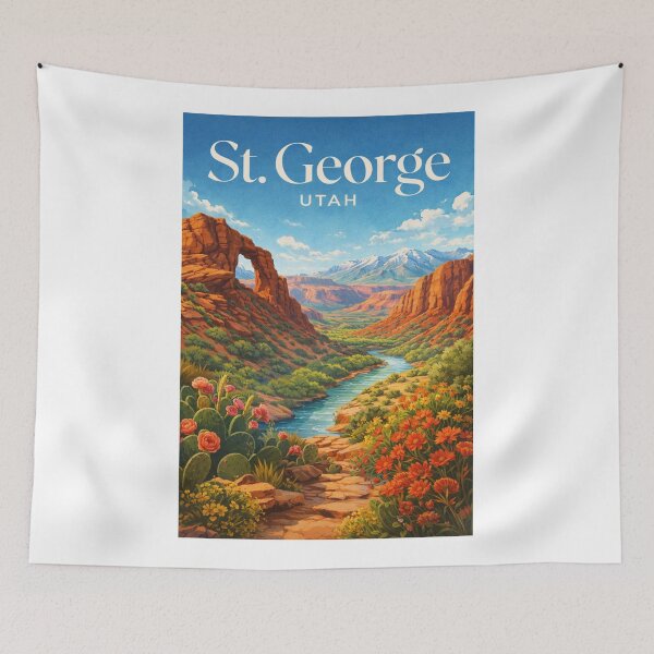 Item preview, St George Utah Red Cliffs Zion Virgin River Canyon Country Escape designed and sold by Aryabek.