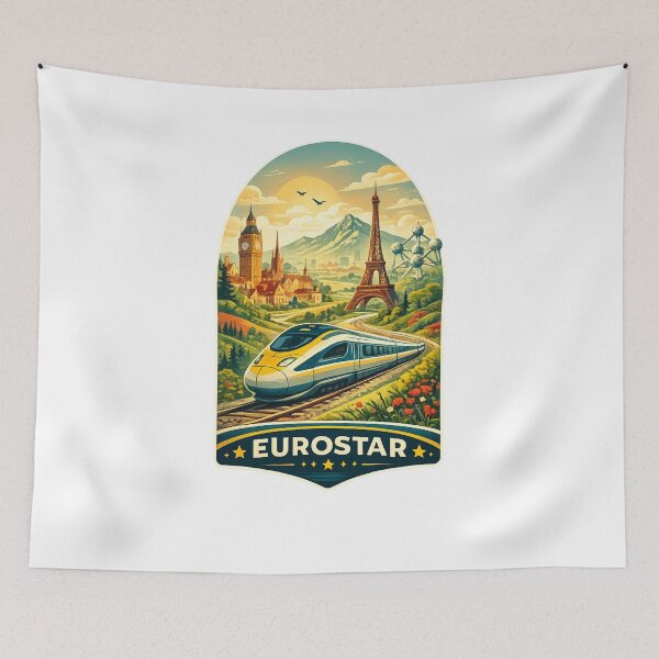 Item preview, Eurostar London Paris Brussels Channel Tunnel Continental Rail Journey designed and sold by Aryabek.