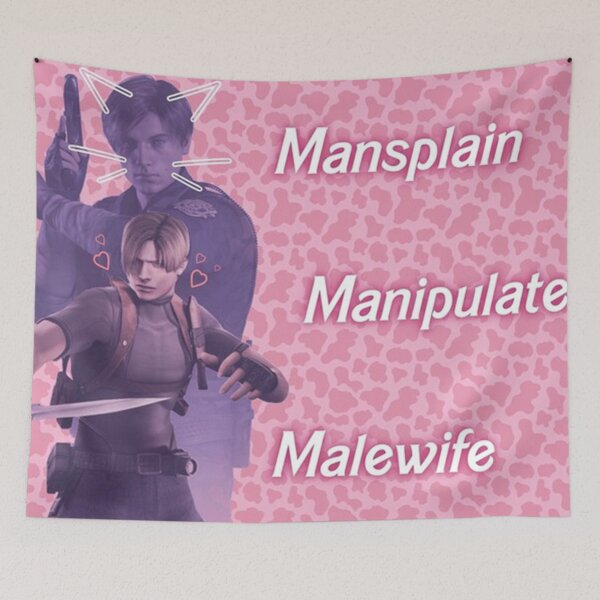 Item preview, Poster Mansplain - Manipulate - Malewife Leon Cow Pink Version designed and sold by ColemanOlmos.