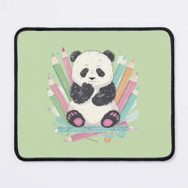 Item preview, Cute Panda Study Buddy  Pastel Back to School Art designed and sold by BoxofMoments.