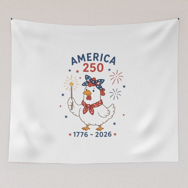 Item preview, America 250 Patriotic Hen Art - Cute USA 1776-2026 Semiquincentennial Celebration Design designed and sold by Picasfarmer.