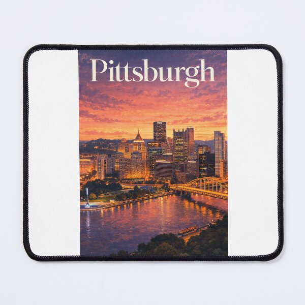Item preview, Pittsburgh Pennsylvania Three Rivers Point State Park Steel City Skyline designed and sold by Aryabek.