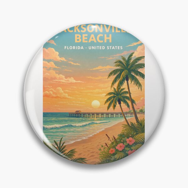 Item preview, Jacksonville Beach Florida Atlantic Coast Neptune Beach Pier Coastal Escape designed and sold by Places On Earth.