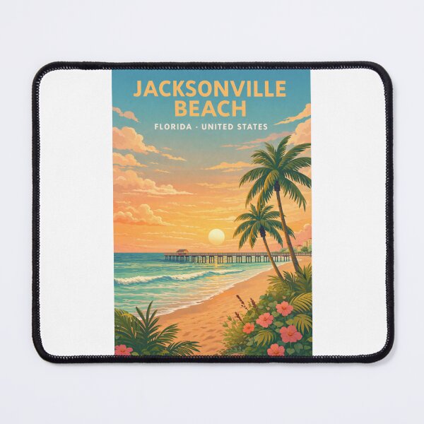 Item preview, Jacksonville Beach Florida Atlantic Coast Neptune Beach Pier Coastal Escape designed and sold by Places On Earth.