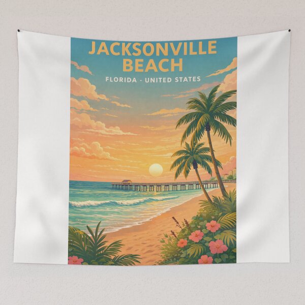 Item preview, Jacksonville Beach Florida Atlantic Coast Neptune Beach Pier Coastal Escape designed and sold by Places On Earth.