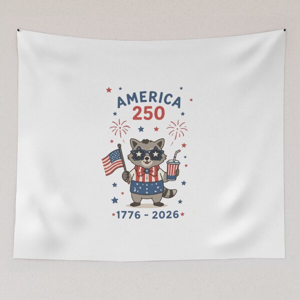 Item preview, America 250 Patriotic Raccoon Art - Cute USA 1776-2026 Semiquincentennial Celebration Design designed and sold by Picasfarmer.