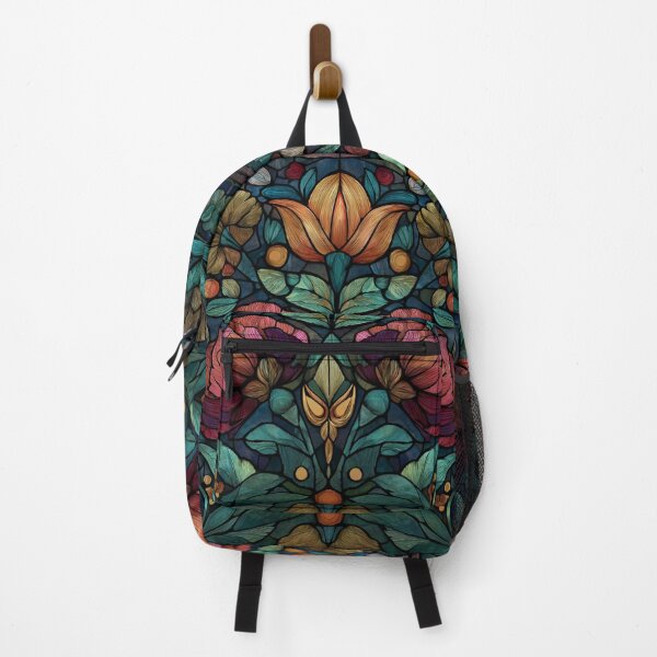 Item preview, Stained Glass Effect Beautiful Florals Design Pattern designed and sold by GrinGalore.