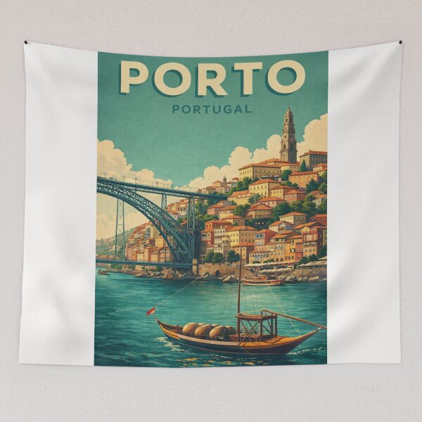 Item preview, Porto Portugal Douro Ribeira Gaia Clerigos Historic Riverfront Gateway designed and sold by Places On Earth.