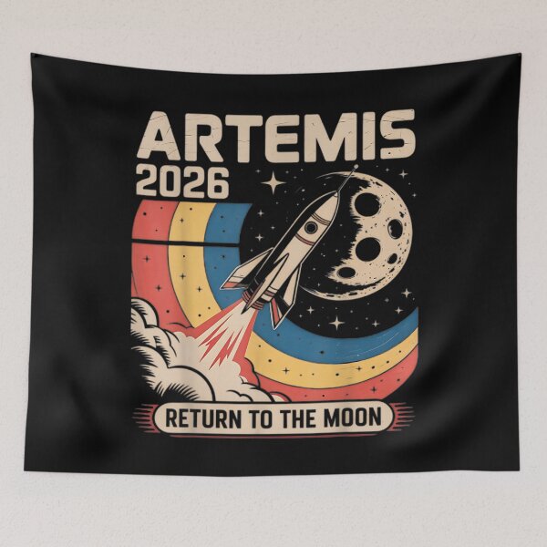 Item preview, Artemis 2026 Return To The Moon | Vintage Space Rocket Mission designed and sold by Alluka Brand.