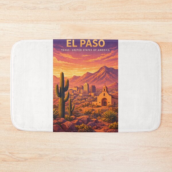 Item preview, El Paso Texas Franklin Mountains Rio Grande Borderlands Desert Gateway designed and sold by Places On Earth.