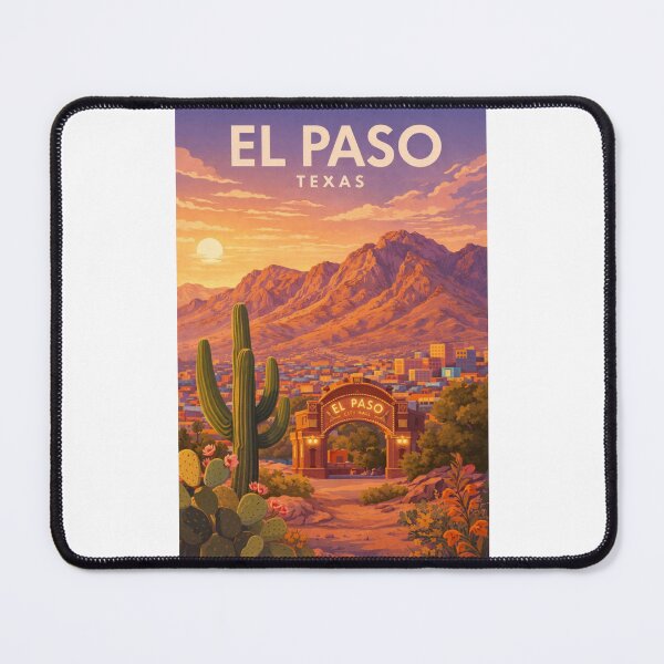Item preview, El Paso Texas Franklin Mountains Hueco Tanks Rio Grande Southwestern Heritage designed and sold by Places On Earth.