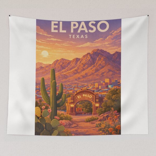 Item preview, El Paso Texas Franklin Mountains Hueco Tanks Rio Grande Southwestern Heritage designed and sold by Places On Earth.