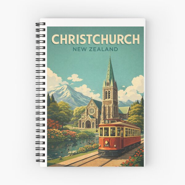 Item preview, Christchurch New Zealand Canterbury Tram Avon River Southern Alps Heritage designed and sold by Places On Earth.