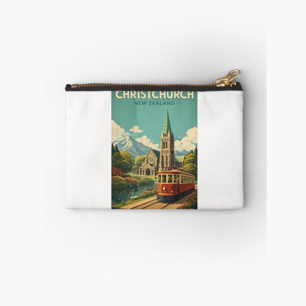 Item preview, Christchurch New Zealand Canterbury Tram Avon River Southern Alps Heritage designed and sold by Places On Earth.
