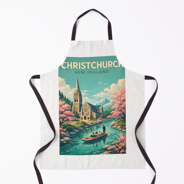 Item preview, Christchurch New Zealand Avon River Canterbury Cathedral Southern Alps Garden City designed and sold by Places On Earth.