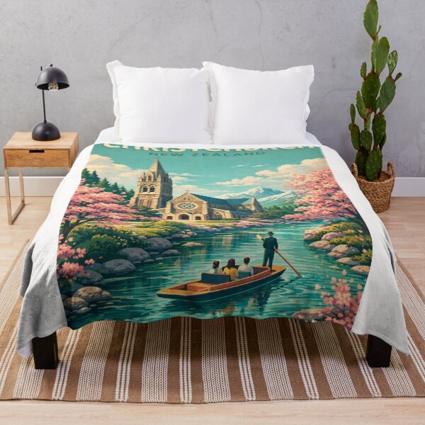 Item preview, Christchurch New Zealand Avon River Canterbury Cathedral Southern Alps Garden City designed and sold by Places On Earth.