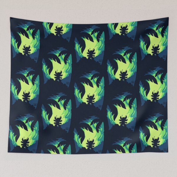 Item preview, Blue Stitch Alien Dog Spaceship Crash Silhouette  designed and sold by SketchesWSara.
