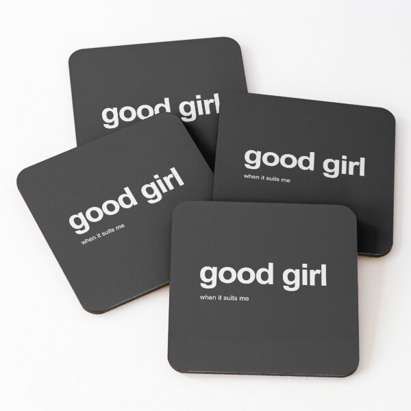 Item preview, Good Girl When It Suits Me. Minimalist Typography Aesthetic Quote Black and White designed and sold by Tea with Goldy.