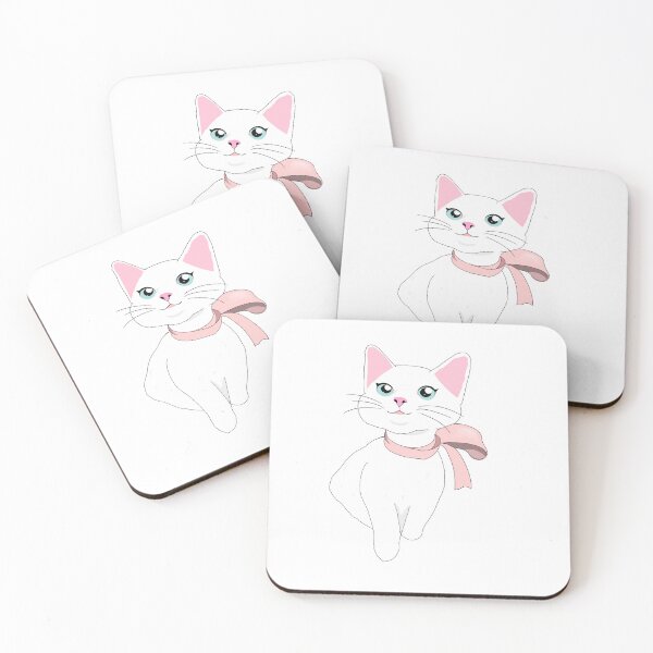 Item preview, pink ribbon mini kitty designed and sold by sara747.