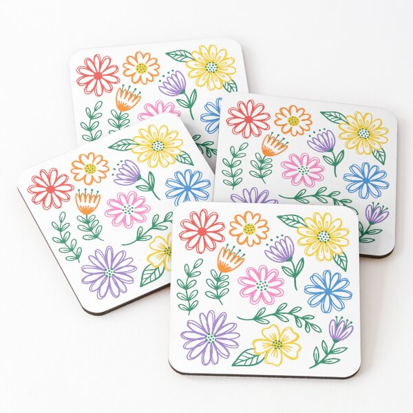 Item preview, colorful doodle Floral Pattern  designed and sold by jkrphoto.