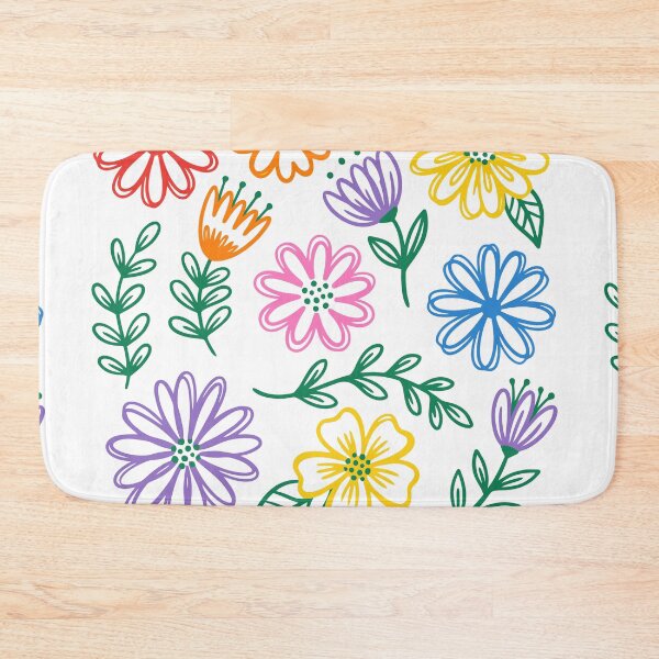 Item preview, colorful doodle Floral Pattern  designed and sold by jkrphoto.