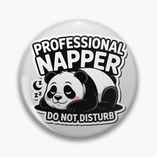 Item preview, Cute Panda Professional Napper Do Not Disturb Funny Sticker designed and sold by kiddikiddi.