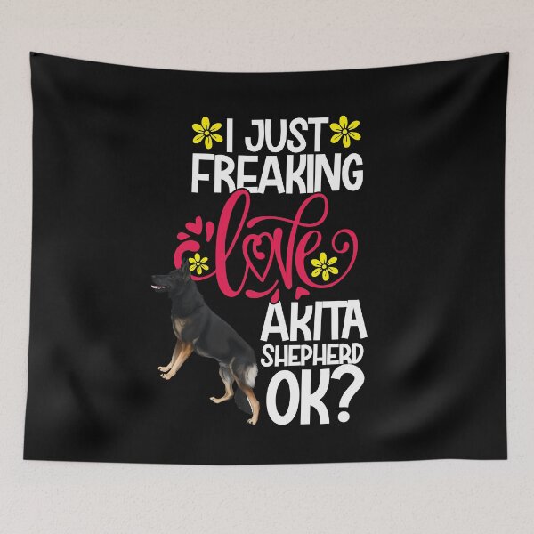 Item preview, I Just Freaking Love Akita Shepherd Ok designed and sold by CosmoKitsch.