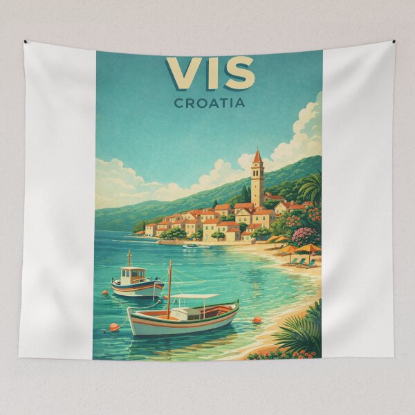 Item preview, Vis Croatia Dalmatia Adriatic Komiza Stiniva Island Coast Heritage designed and sold by Places On Earth.