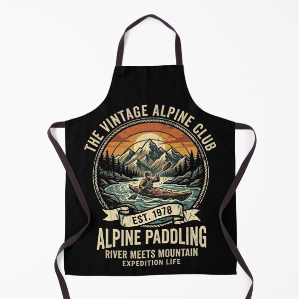 Item preview, The Canoe Paddling Vintage Alpine Club - Alpine Paddling River Meets Mountain Retro Design canoe adventures designed and sold by Jt41.