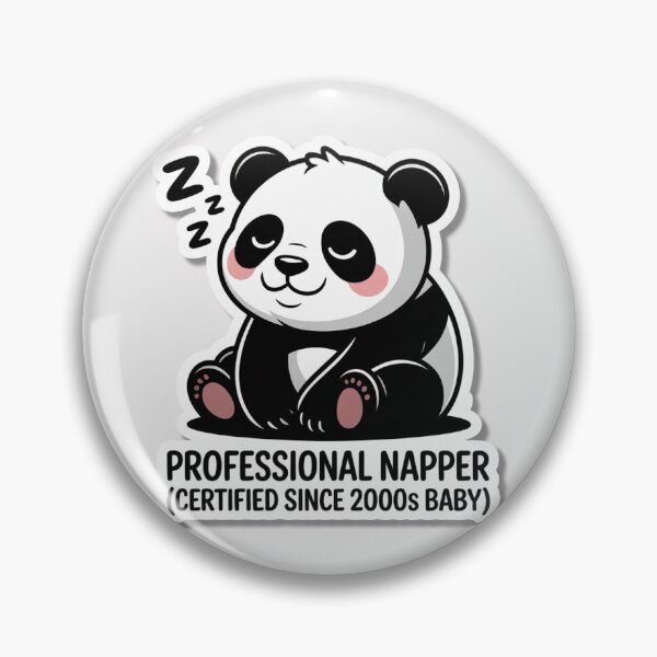 Item preview, Cute Panda Professional Napper Sticker Funny Sleep Lover Design designed and sold by kiddikiddi.