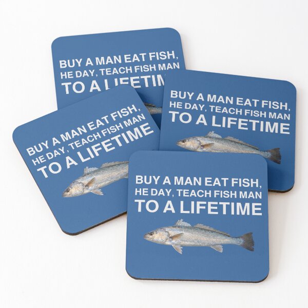 Item preview, Buy a Man Eat Fish - Funny Meme designed and sold by Darkifun.