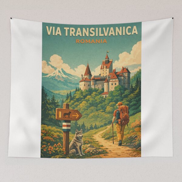 Item preview, Via Transilvanica Romania Transylvania Carpathians Bran Fortress Mountain Route designed and sold by Places On Earth.