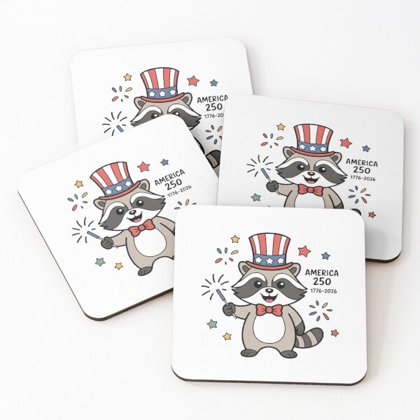 Item preview, America 250 Patriotic Raccoon Art - Cute USA 1776-2026 Semiquincentennial Celebration Design designed and sold by Picasfarmer.