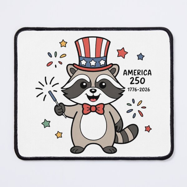 Item preview, America 250 Patriotic Raccoon Art - Cute USA 1776-2026 Semiquincentennial Celebration Design designed and sold by Picasfarmer.