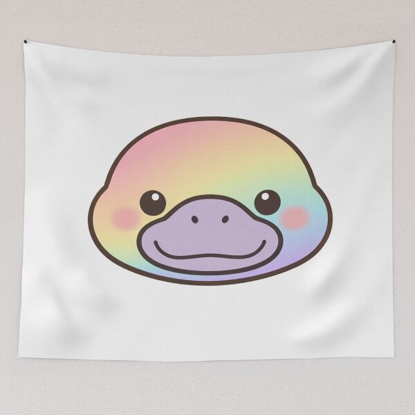 Item preview, Rainbow Cute Platypus Face Kawaii designed and sold by Owcomm.