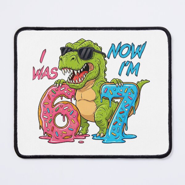 Item preview, I Was 6, Now I'm 7 - Cute Pastel Kawaii 7th Birthday Celebration T-Shirt Design designed and sold by DoodloraStudio.