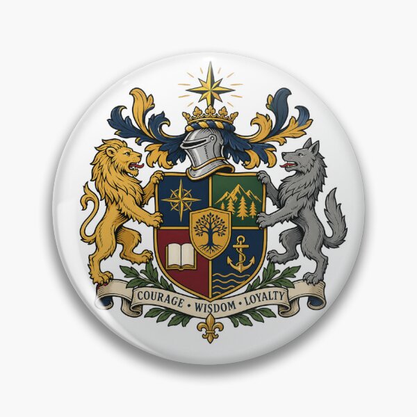 Item preview, Custom Heraldic Coat of Arms - Lion & Wolf Crest designed and sold by Myra365Art.