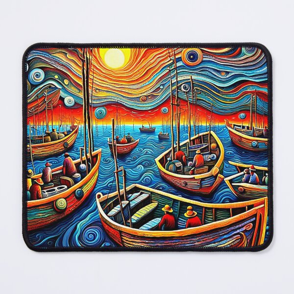 Item preview, Fishing Fleet at sunset designed and sold by George Hutton Hunter.