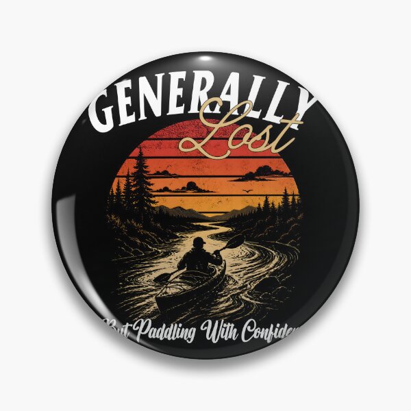 Item preview, Generally Lost But Paddling With Confidence - Kayaking Retro Sunset Design designed and sold by Jt41.