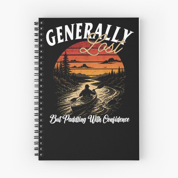 Item preview, Generally Lost But Paddling With Confidence - Kayaking Retro Sunset Design designed and sold by Jt41.