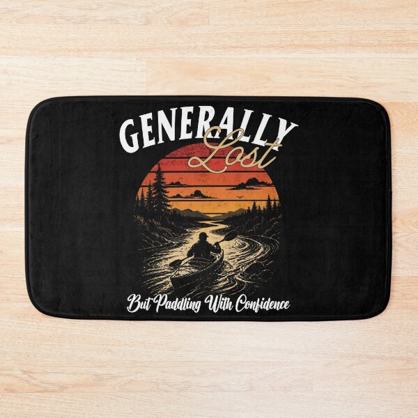 Item preview, Generally Lost But Paddling With Confidence - Kayaking Retro Sunset Design designed and sold by Jt41.