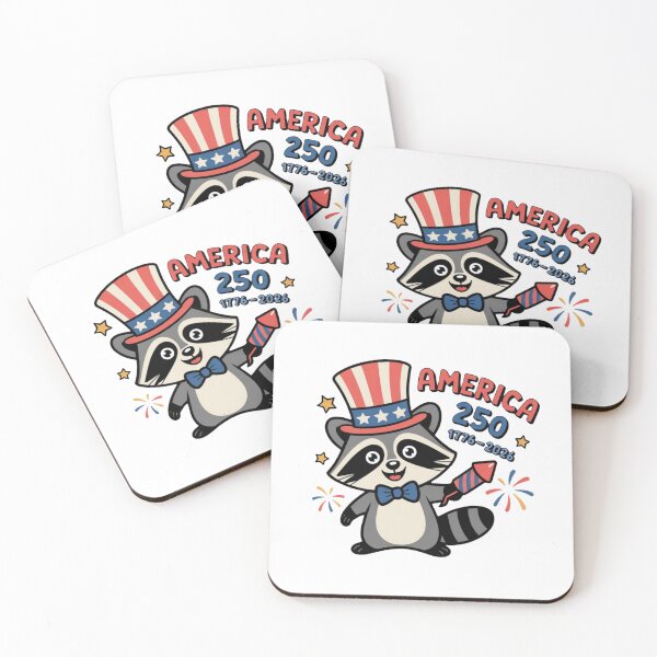 Item preview, America 250 Patriotic Raccoon Art - Cute USA 1776-2026 Semiquincentennial Celebration Design designed and sold by Picasfarmer.