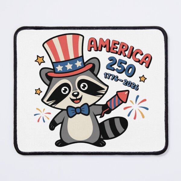 Item preview, America 250 Patriotic Raccoon Art - Cute USA 1776-2026 Semiquincentennial Celebration Design designed and sold by Picasfarmer.