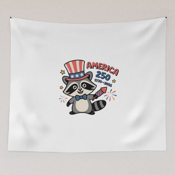 Item preview, America 250 Patriotic Raccoon Art - Cute USA 1776-2026 Semiquincentennial Celebration Design designed and sold by Picasfarmer.