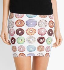 Hipster Donut Tiled Design Mini Skirt